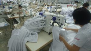 特殊な技術での縫製作業